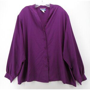 VINTAGE Pendleton Top 24W Plus Blouse Button Up Career Cottage *